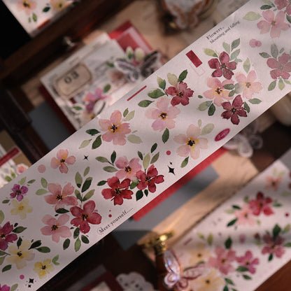 6cm*150cm Monet Garden Die Cutting Washi/PET/Shell Light PET Tape