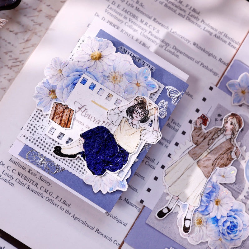 5cm*100cm Poetic Girl Die Cutting Washi/PET/Fog PET Tape