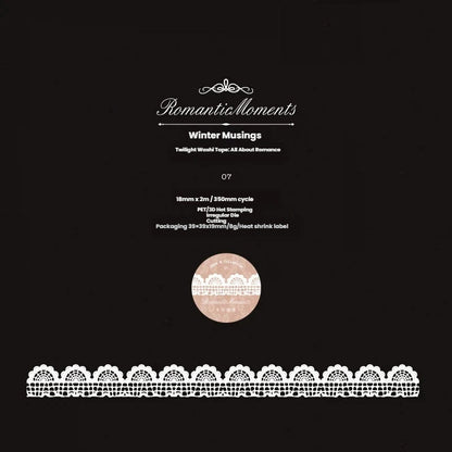 Romantic Moments Series Silver Stamping PET Tape