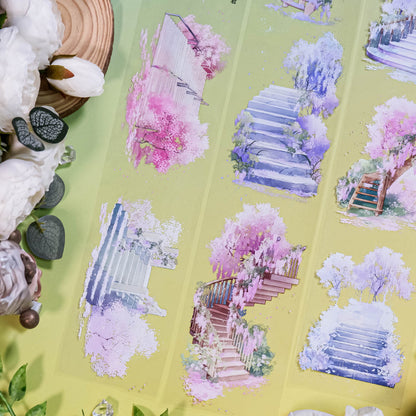 6.5cm*100cm Four Seasons Flower Stairs PET Tape