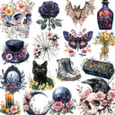Gothic skull flower Sticker