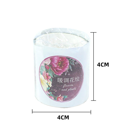 Warm Toned Floral Painting Shell Silver Fog PET Tape