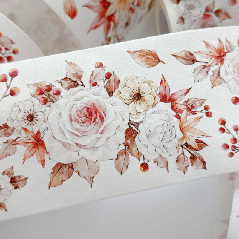 6cm*100cm Maple Forest at Dusk Washi/PET Tape featuring forest designs for journaling, scrapbooking and collage