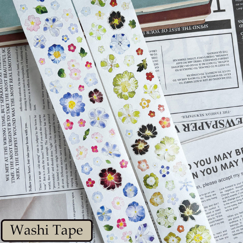 5cm*166cm Little Flower Die Cutting Washi/PET Tape