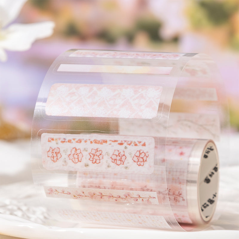 Fall into Spring Series Die Cutting PET Tape featuring spring designs for journaling, scrapbooking and collage