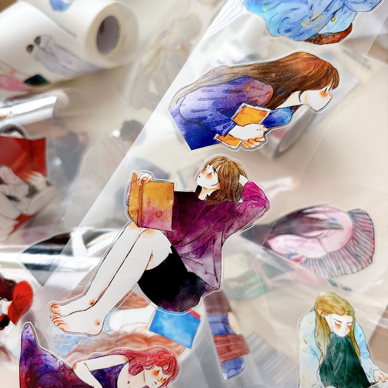 Whole Roll 6cm*10m Reading Book Die Cutting Washi/PET/Fog PET Tape