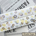 5cm*100cm Fairy Primrose Die Cutting Washi/PET/Flash Sand Synthetic Paper Tape