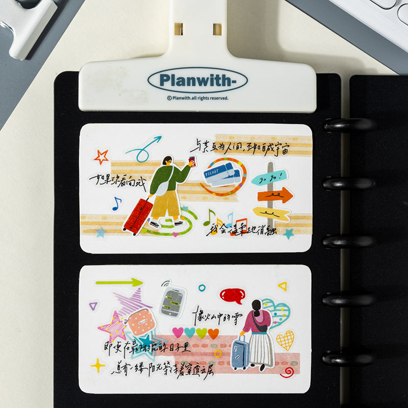 Color Diary Series Die Cutting PET Tape featuring color designs for journaling, scrapbooking and collage