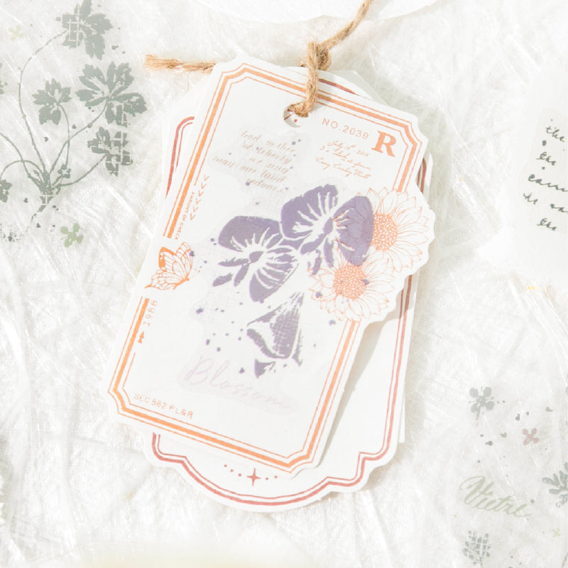 Retro Flower Design Sticker