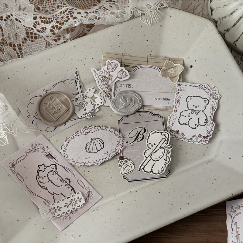 Memo Blank Signature Series White Kraft Paper Tape featuring white designs for journaling, scrapbooking and collage