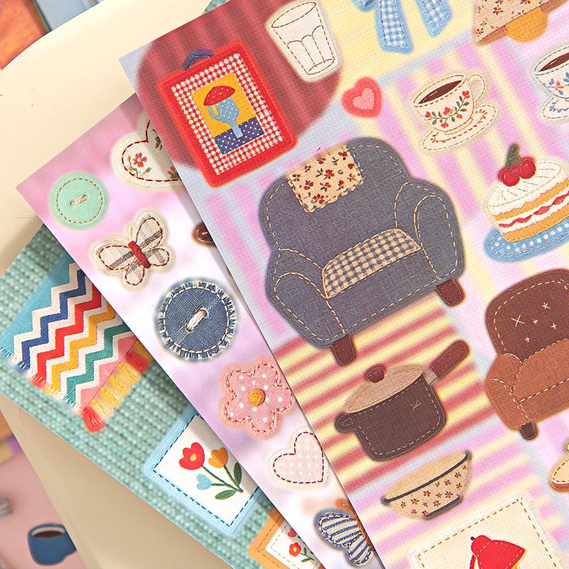 Patchwork Series Sticker Book featuring book designs for journaling, scrapbooking and collage