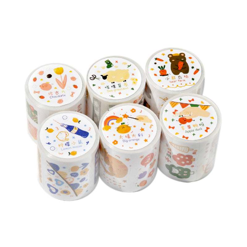 Lamb ranch Series Die Cutting Flash Self-adhesive Tape for journaling, scrapbooking and collage