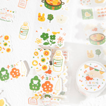 Lamb ranch Series Die Cutting Flash Self-adhesive Tape for journaling, scrapbooking and collage