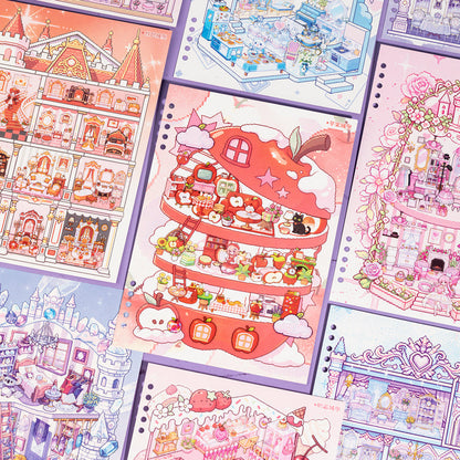 Fairy Tales World 3D Sticker Book featuring fairy, tale, and book designs for journaling, scrapbooking and collage