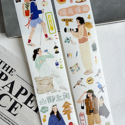 6cm*150cm Outdoor Fun Die Cutting Washi/PET/Fog PET Tape