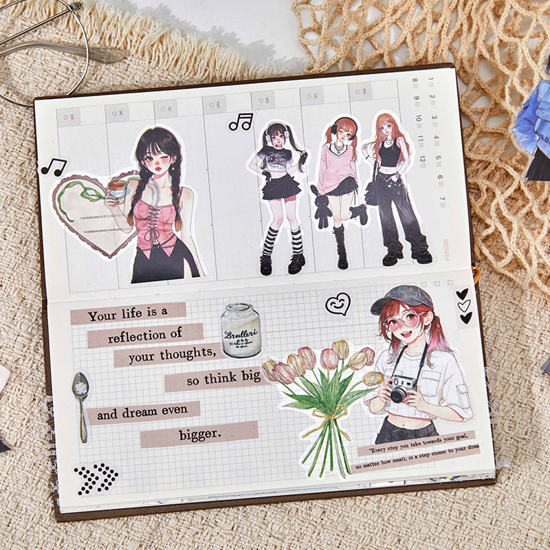Heartbeat Daily Series Sticker for journaling, scrapbooking and collage