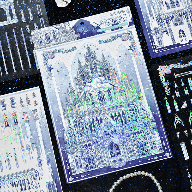 Mermaid Hymn Series 3D Sticker for journaling, scrapbooking and collage