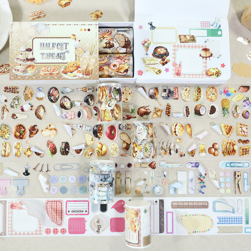 Warm Food Tape Set for journaling, scrapbooking and collage