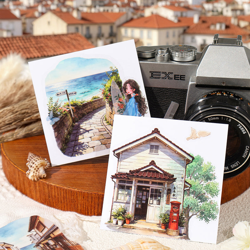 Small Town Travelogue Series Sticker for journaling, scrapbooking and collage