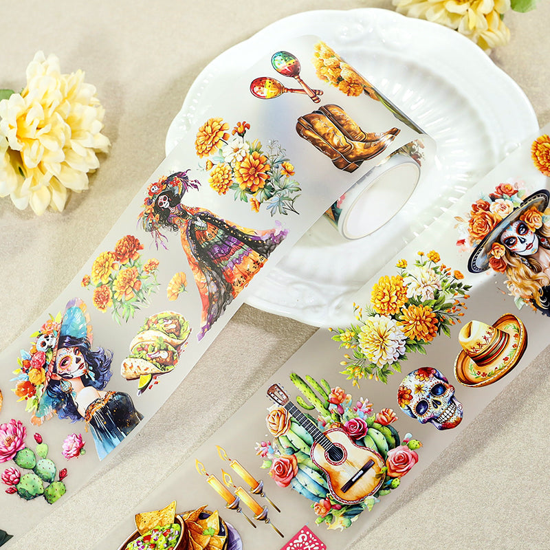 Return Dust Light Fog PET Tape featuring light designs for journaling, scrapbooking and collage