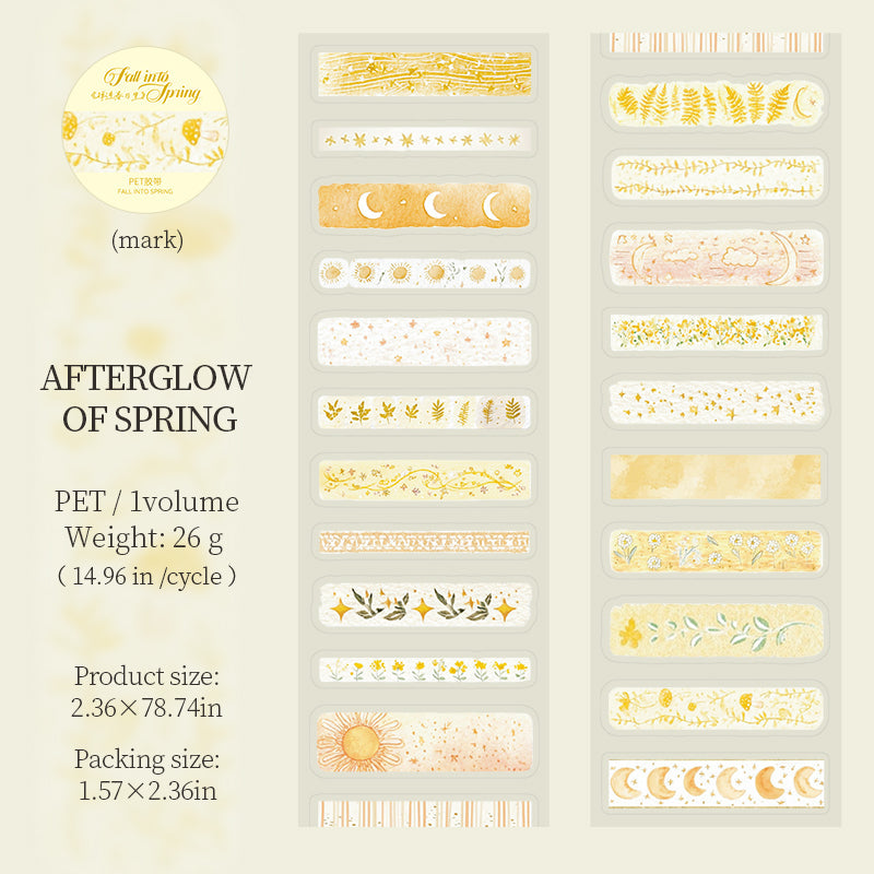 Fall into Spring Series Die Cutting PET Tape