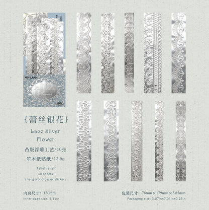 Floating Pattern Silver Strip Series Sticker