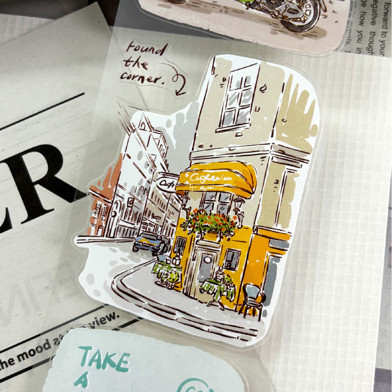 7cm*100cm Take a Journey Die Cutting Washi/PET/Fog PET Tape for journaling, scrapbooking and collage