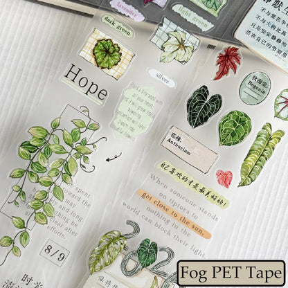 Whole Roll 5cm*6m Maintain Enthusiasm Die Cutting Washi/PET/Fog PET Tape