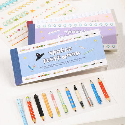 Line Flannel Shop Series Sticker Book featuring book, and shop designs for journaling, scrapbooking and collage