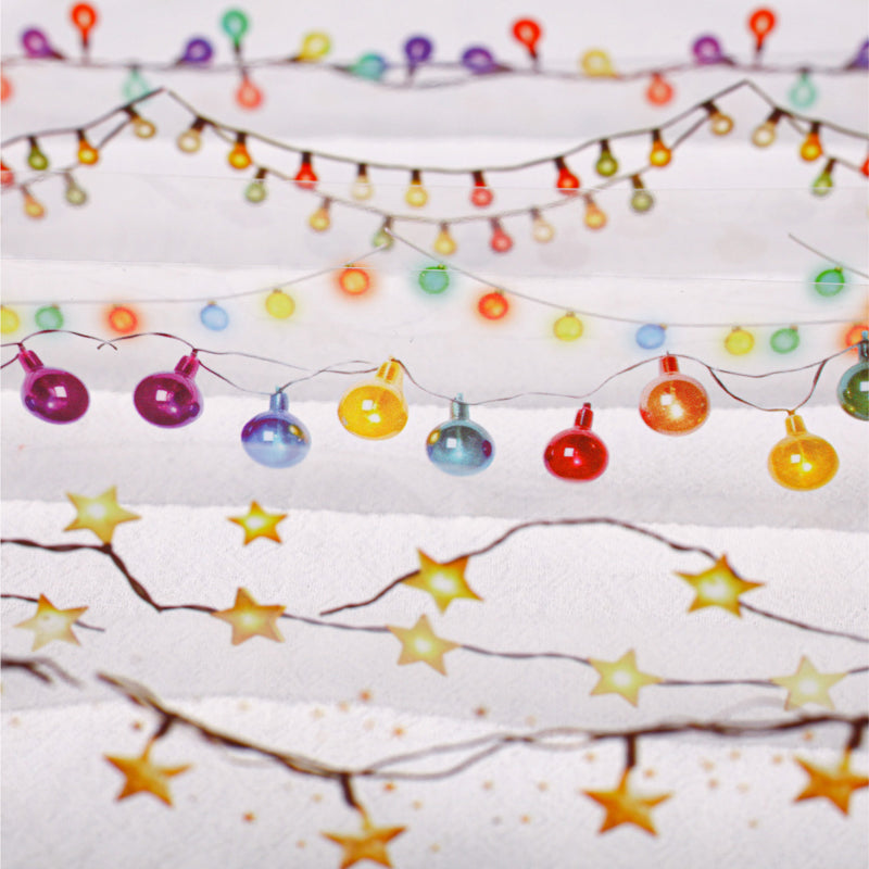 Colorful String Lights Series PET Tape featuring light, and color designs for journaling, scrapbooking and collage