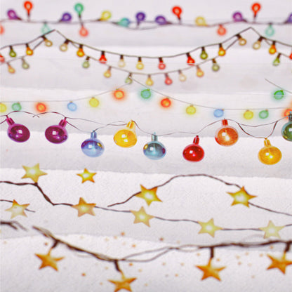 Colorful String Lights Series PET Tape featuring light, and color designs for journaling, scrapbooking and collage
