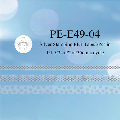 Silver Special Issue Series Silver Stamping PET Tape Set