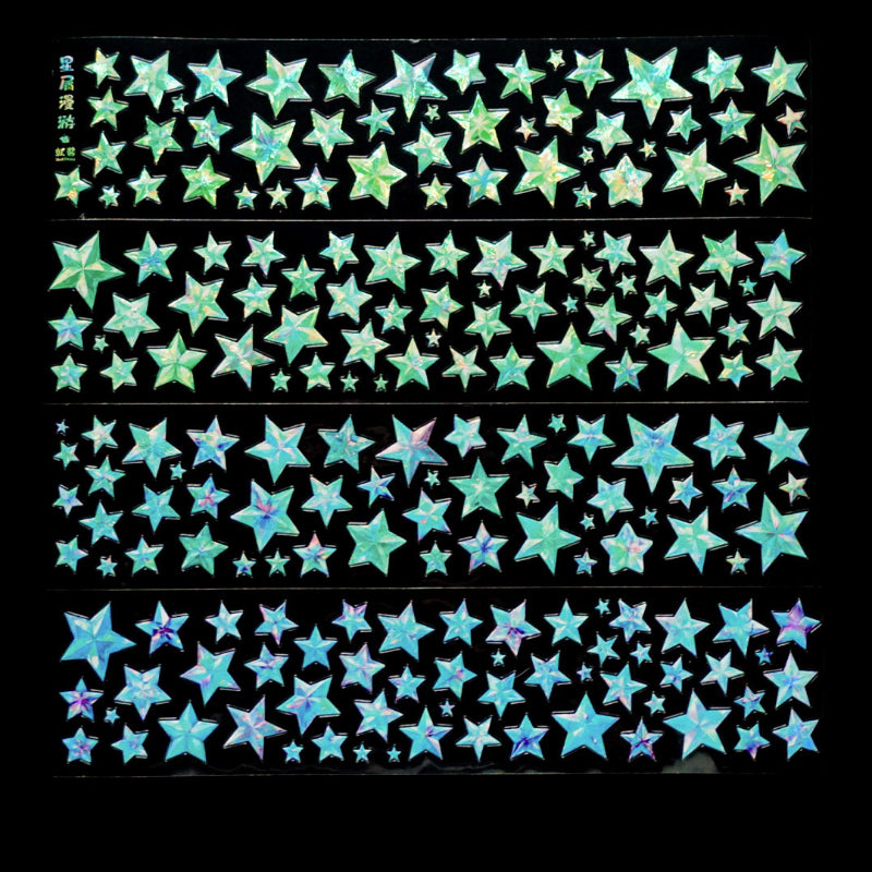 Whole Roll 6cm*5m Star Dust Wandering Die Cutting Shell Light PET Tape