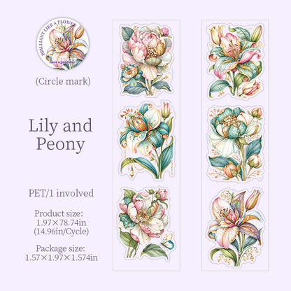 Flower Radiant Series Die Cutting PET Tape