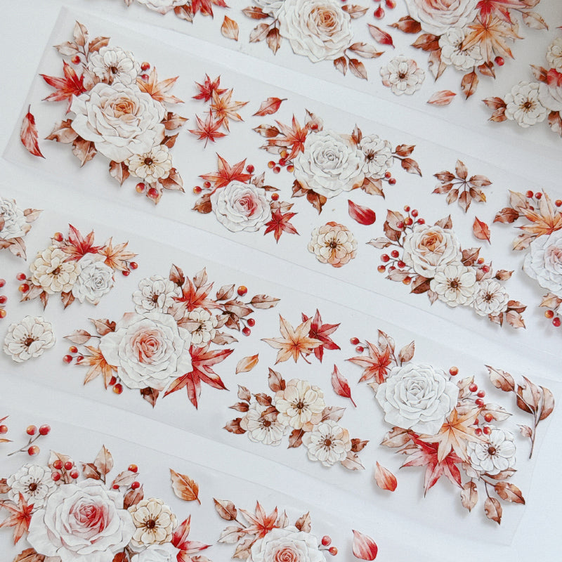 6cm*100cm Maple Forest at Dusk Washi/PET Tape featuring forest designs for journaling, scrapbooking and collage