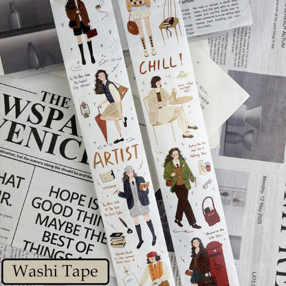 6cm*108cm Shadows Of Time Die Cutting Washi/PET/Fog PET Tape