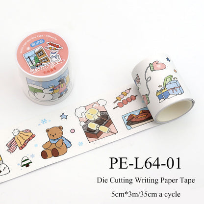 Seasonal Tales Series Die Cutting Writing Paper Tape
