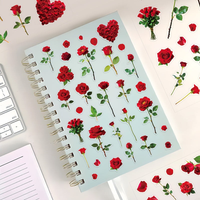Scorching Red Rose Sticker