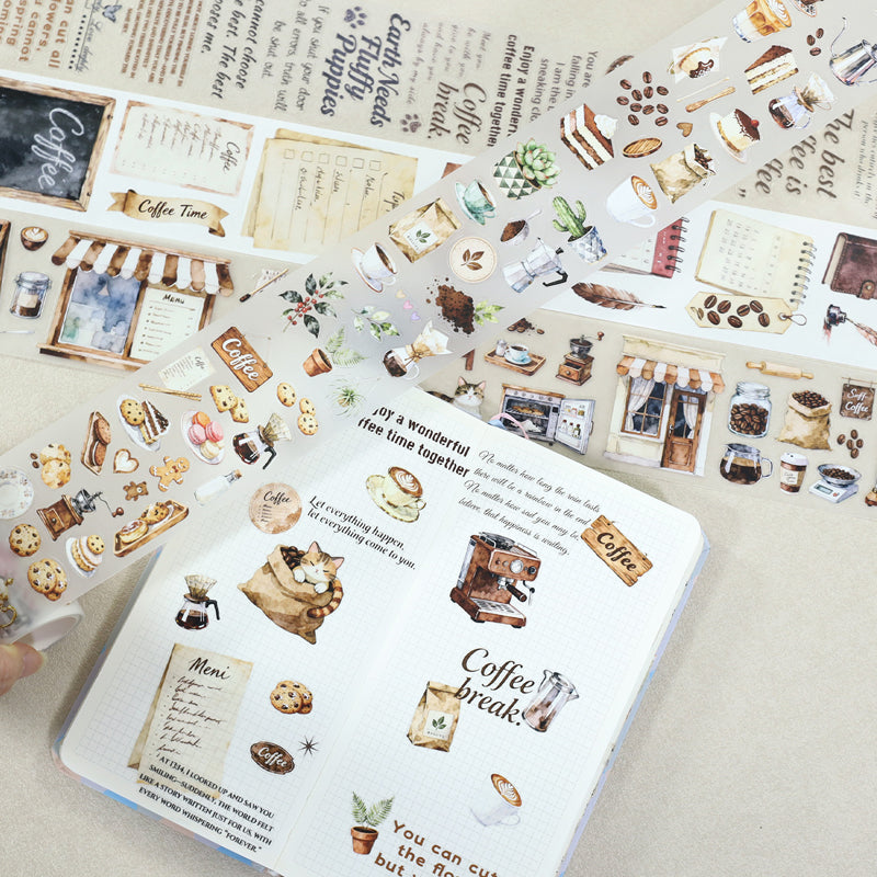 Coffee Time Tape Set for journaling, scrapbooking and collage