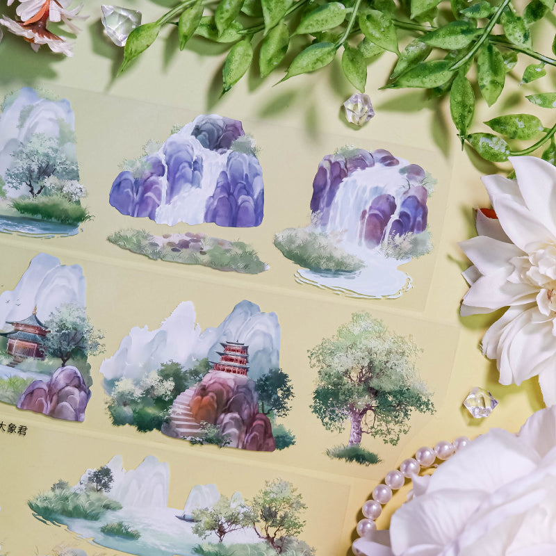 7cm*100cm Sunny Garden PET Tape featuring garden, and sun designs for journaling, scrapbooking and collage