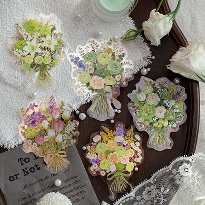 Floral Notes Story Series Sticker featuring floral designs for journaling, scrapbooking and collage