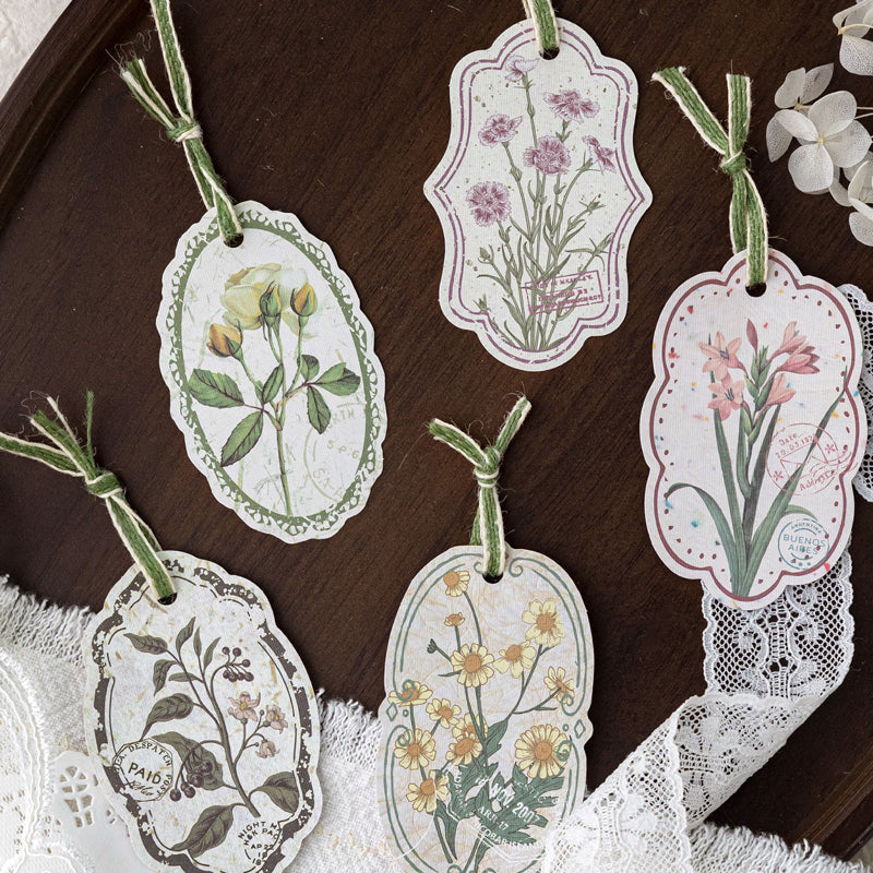 Flower Picking Collection Series Sticker featuring flower designs for journaling, scrapbooking and collage