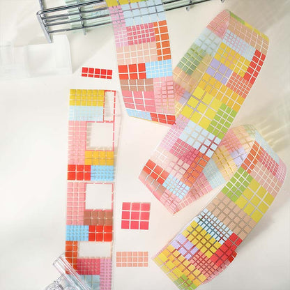 Small Square Series Die Cutting PET Tape for journaling, scrapbooking and collage