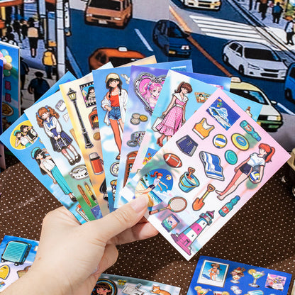 Showa Holiday Series Sticker Book featuring book designs for journaling, scrapbooking and collage