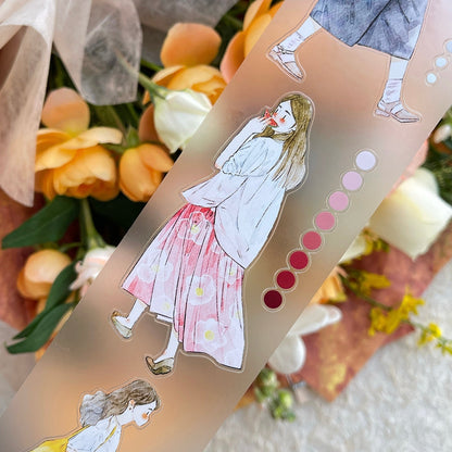Whole Roll 6cm*10m Congcong Die Cutting Washi/PET/Fog PET Tape for journaling, scrapbooking and collage