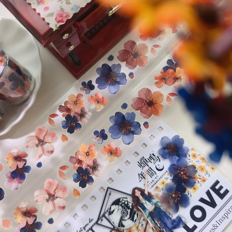 Whole Roll 4cm*3m Mysterious Fragrance Die Cutting PET Tape for journaling, scrapbooking and collage