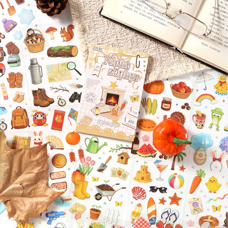 Beautifully Decorated Room Series Sticker Book featuring book designs for journaling, scrapbooking and collage