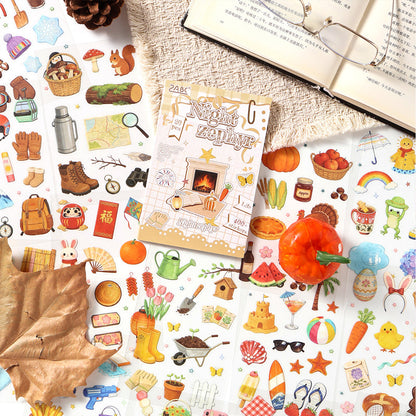 Beautifully Decorated Room Series Sticker Book featuring book designs for journaling, scrapbooking and collage