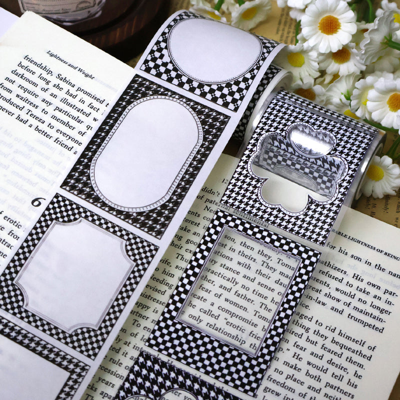 Whole Roll 5.5cm*5m Modern frame Die Cutting Washi/PET Tape for journaling, scrapbooking and collage