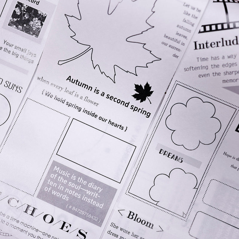 Whole Roll 12.5cm*6m Blank line frame Die Cutting Washi Tape for journaling, scrapbooking and collage